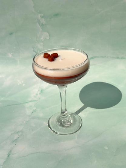 Espresso Martini Candle Tall Stem Coupe Glass