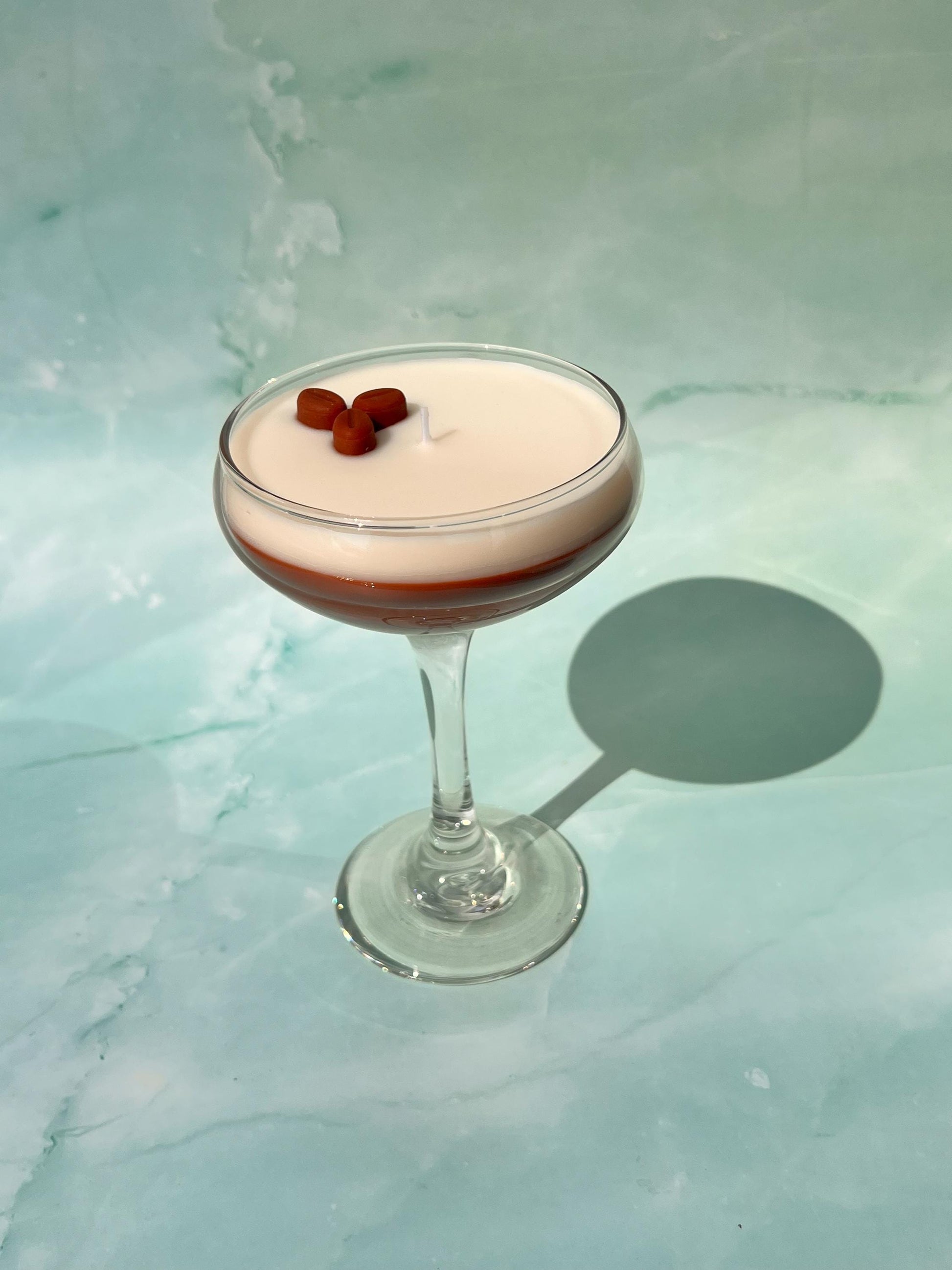 Espresso Martini Candle Tall Stem Coupe Glass