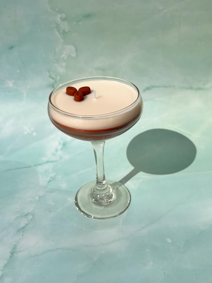 Espresso Martini Candle Tall Stem Coupe Glass