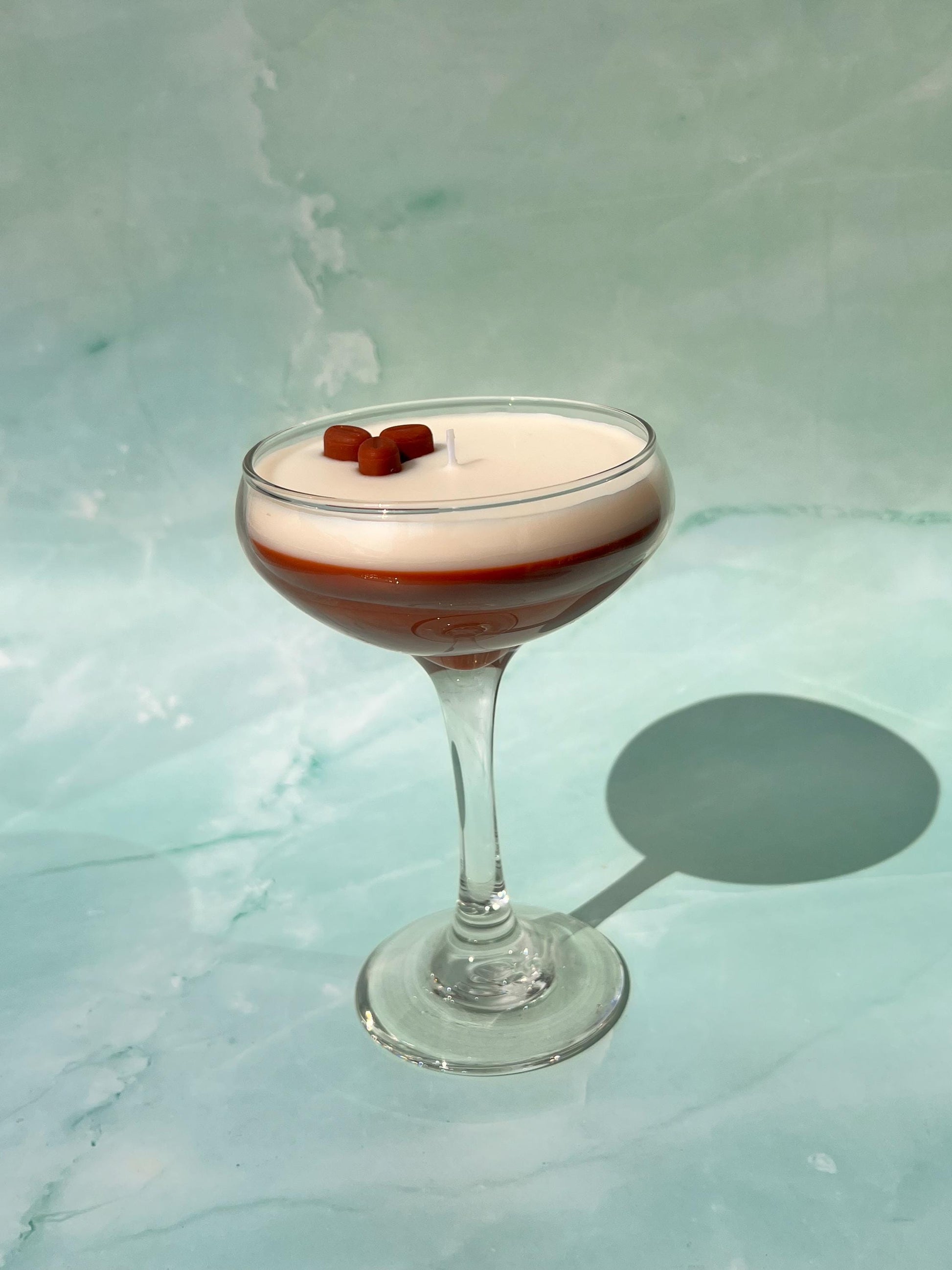 Espresso Martini Candle Tall Stem Coupe Glass