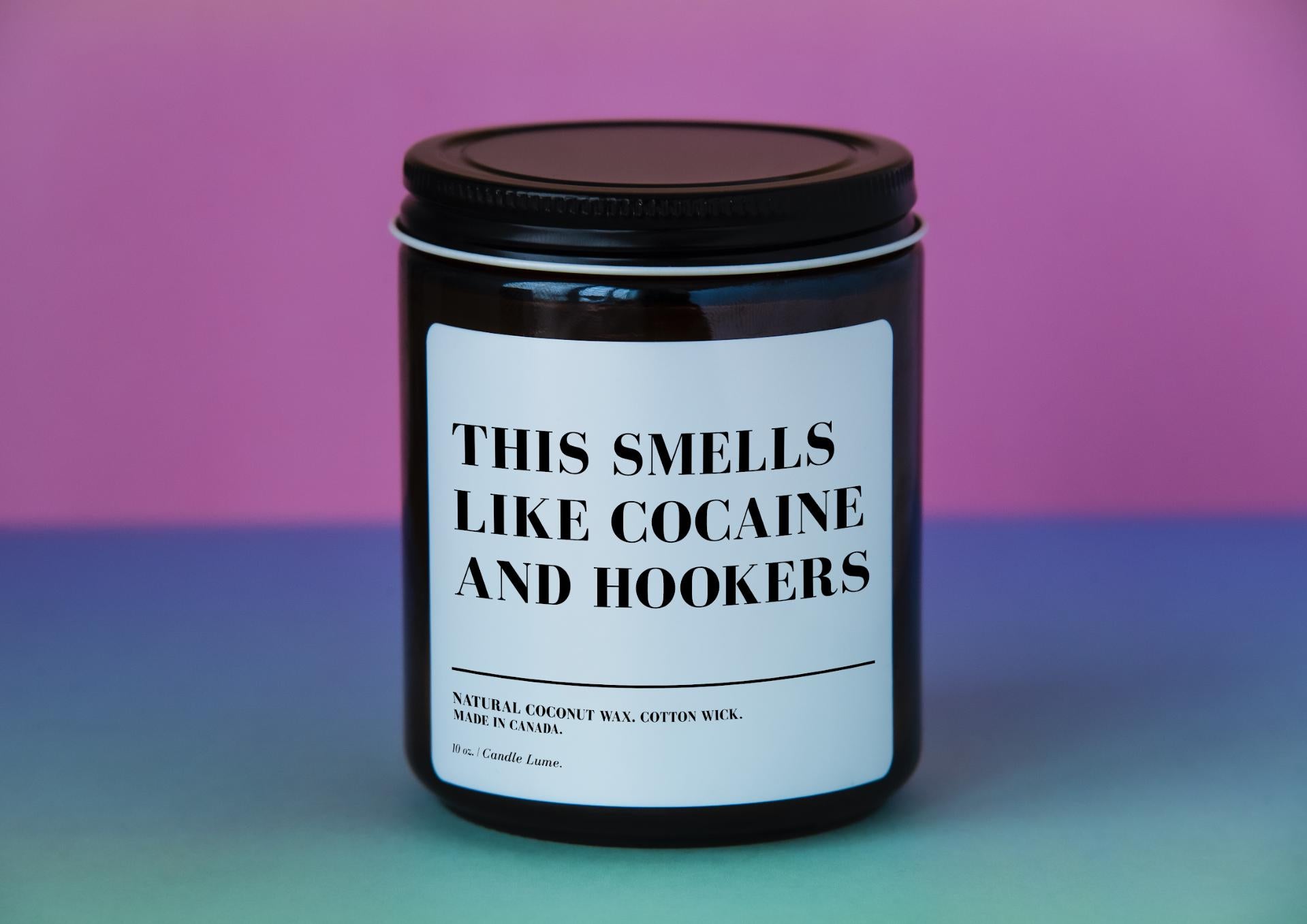 This Smells like Cocaine and Hookers Candle/ Funny Gift Idea/ Coconut Wax Candles/ Fun Gift Ideas/ Funny Candles/ New Home Gifts