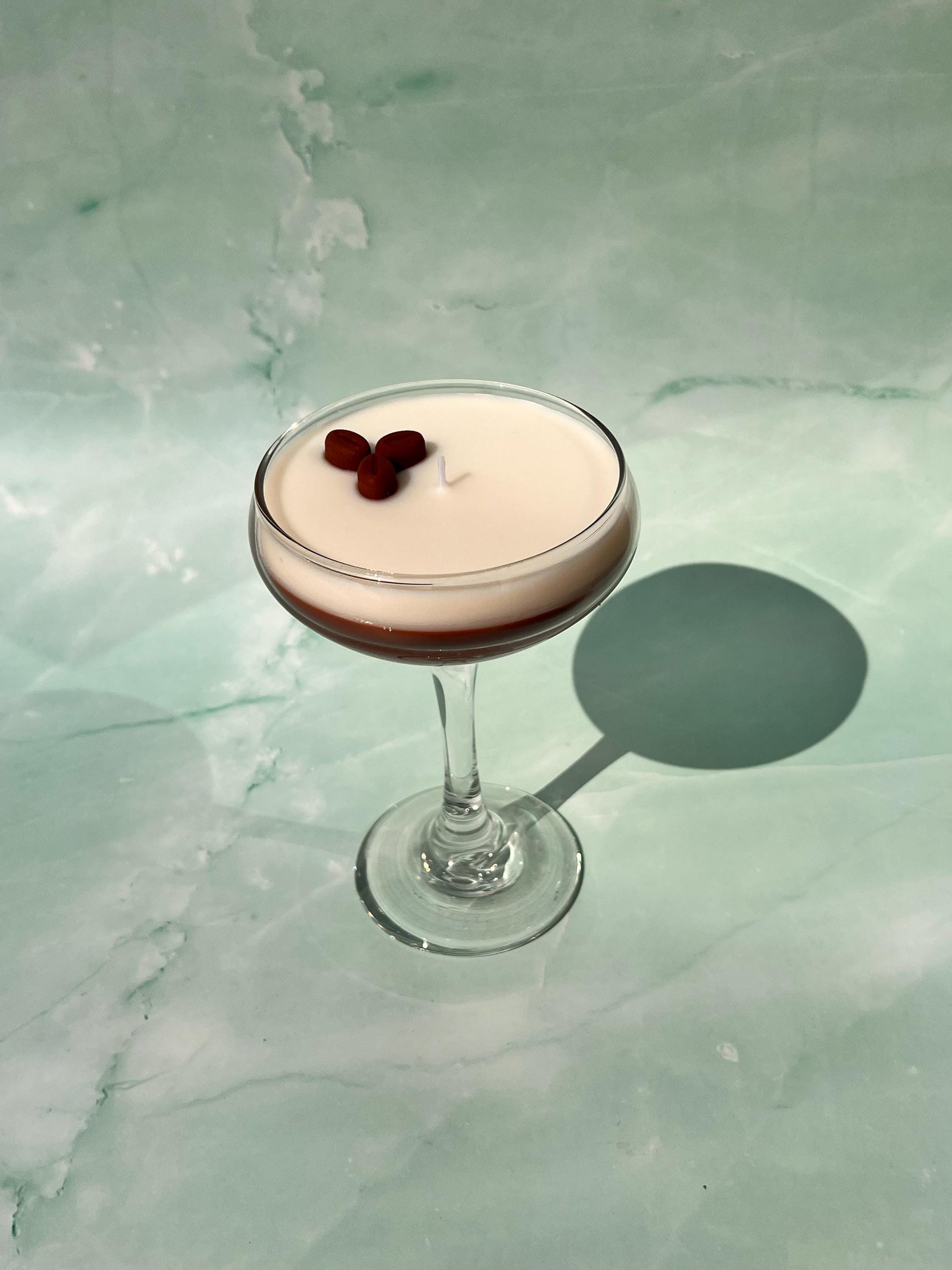 Espresso Martini Candle Tall Stem Coupe Glass