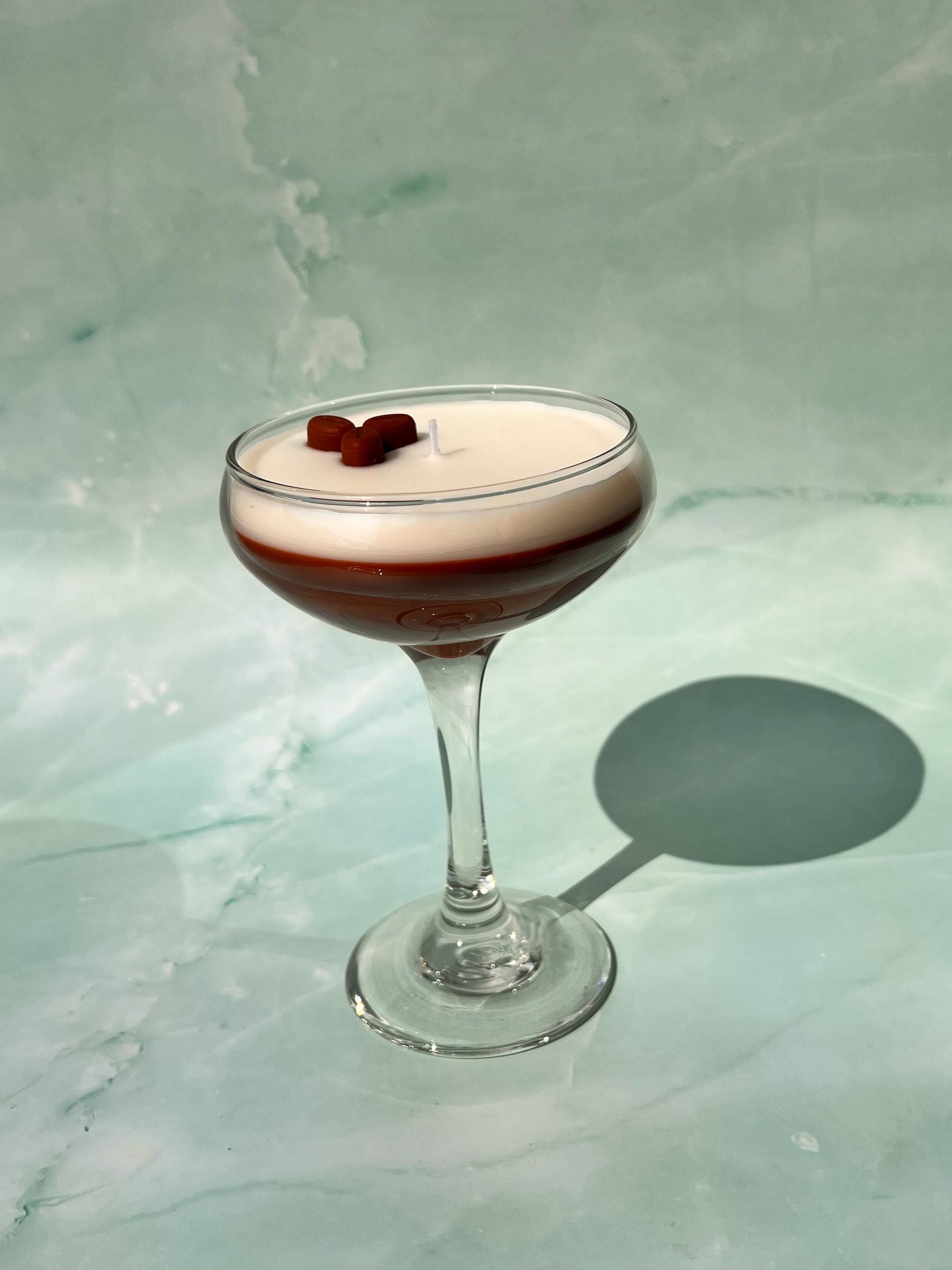 Espresso Martini Candle Tall Stem Coupe Glass