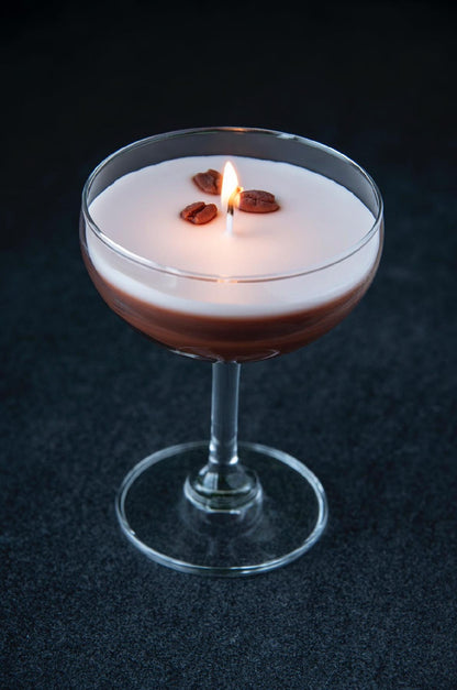 Espresso Martini Candle - Short Coupe Glass Realistic / Coffee Candle / Espresso Martini Lovers / Espresso Lovers