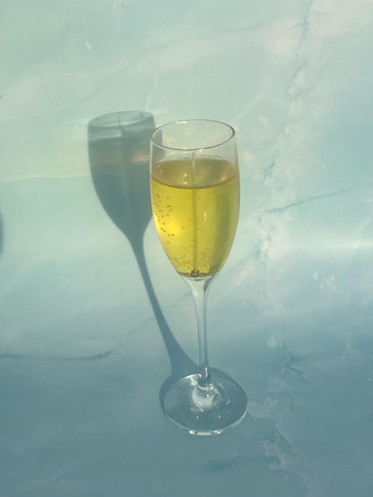 champagne glass candle / gel wax candle / champagne showers / sparkling wine candle / drink candles