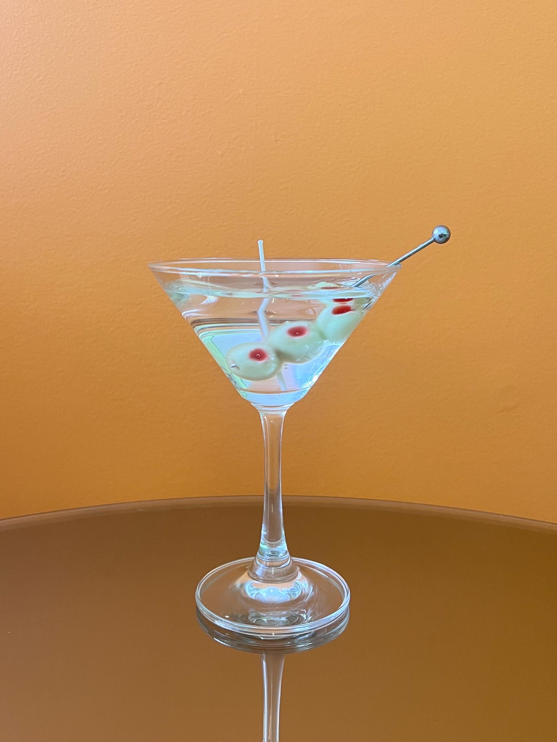 Martini Candle / Extra Olives Martini Candle/ Gel Wax Martini Candle / Olive Martini Lovers / Extra Dirty Martini Lovers / Cocktail Candles