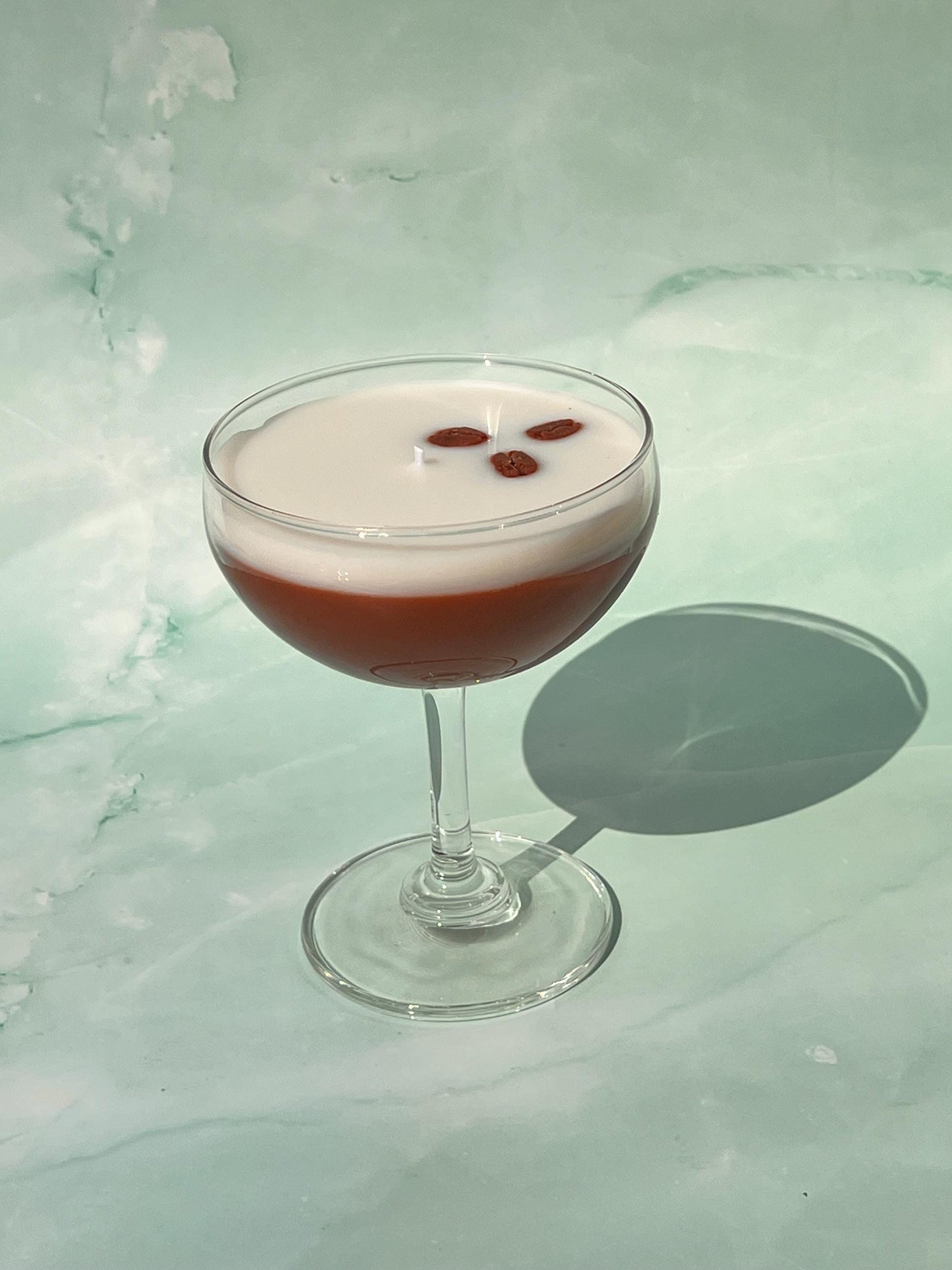 Espresso Martini Candle - Short Coupe Glass Realistic / Coffee Candle / Espresso Martini Lovers / Espresso Lovers