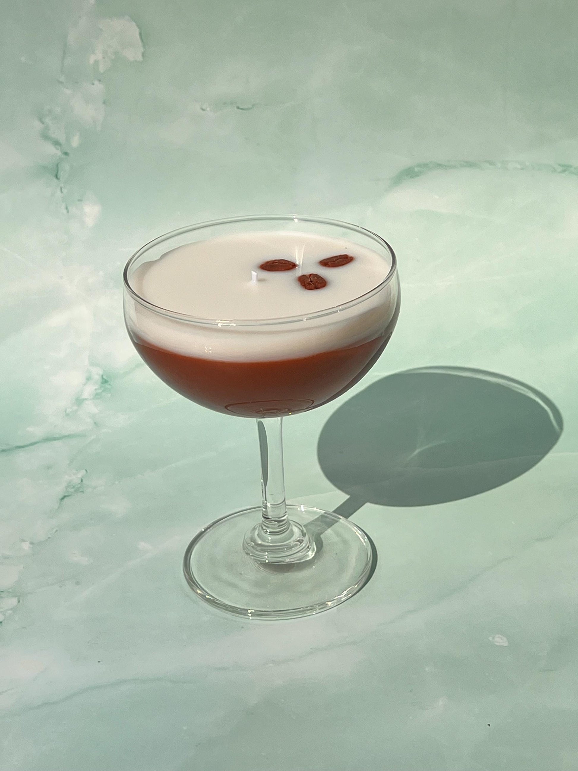 Espresso Martini Candle - Short Coupe Glass Realistic / Coffee Candle / Espresso Martini Lovers / Espresso Lovers