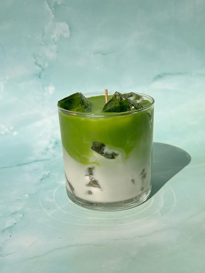 Iced Matcha Latte Candle / Matcha Candle / Matcha Lovers / Tea Candle / Drink Candle / Beautiful Candle / Unique Candle