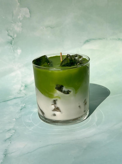 Iced Matcha Latte Candle / Matcha Candle / Matcha Lovers / Tea Candle / Drink Candle / Beautiful Candle / Unique Candle