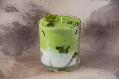 Iced Matcha Latte Candle / Matcha Candle / Matcha Lovers / Tea Candle / Drink Candle / Beautiful Candle / Unique Candle