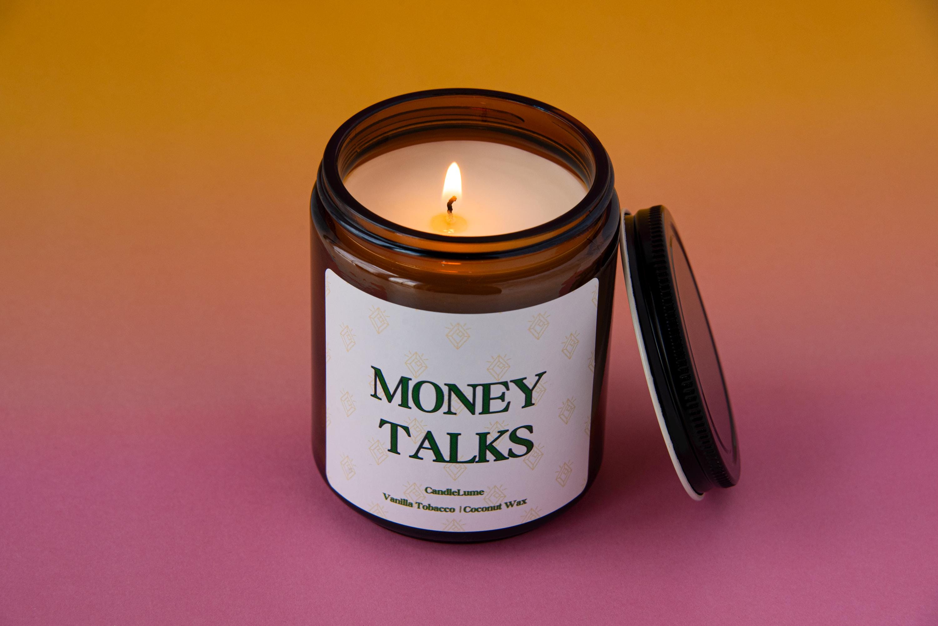 Money Talks Candle / Funny Gift Idea / Coconut Wax Candles / Fun Gift Ideas / Funny Candles / New Home Gifts