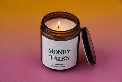 Money Talks Candle / Funny Gift Idea / Coconut Wax Candles / Fun Gift Ideas / Funny Candles / New Home Gifts
