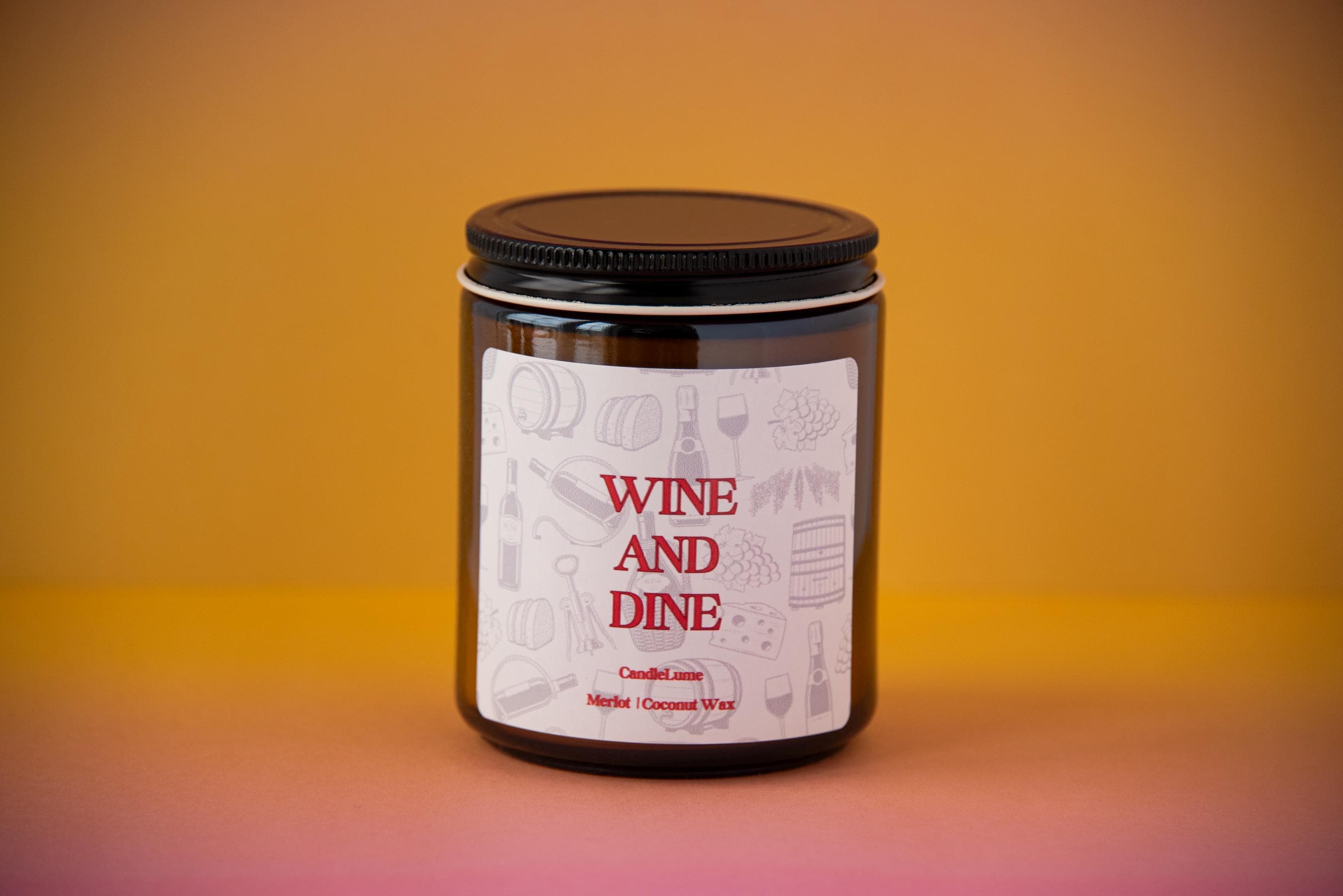 Wine and Dine Candle / Happy Hour / Cheese and Wine / New Home Gifts