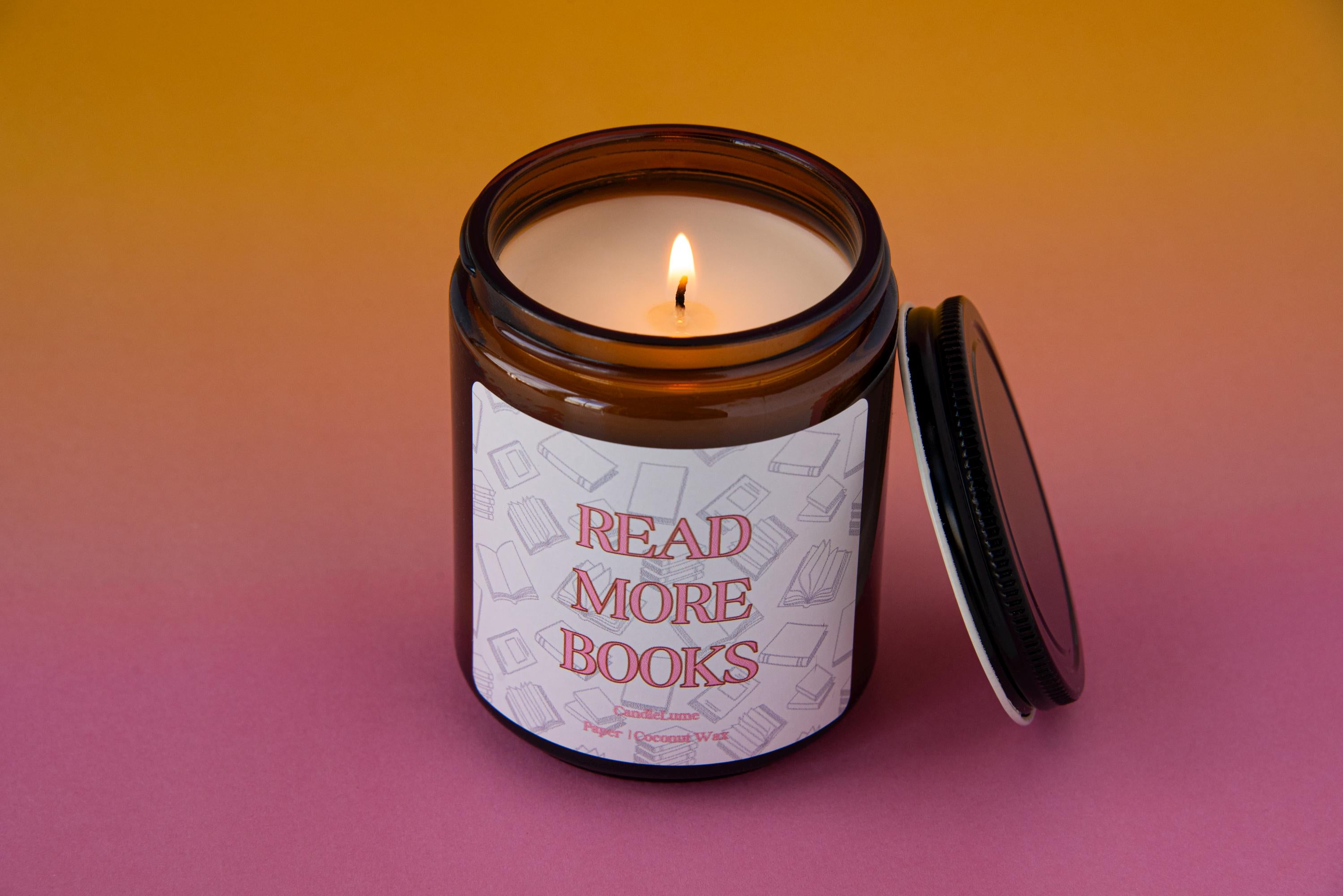 Read More Books Candle / Book Lovers / Reading Candles / Reading Corner Decor / New Home Gifts