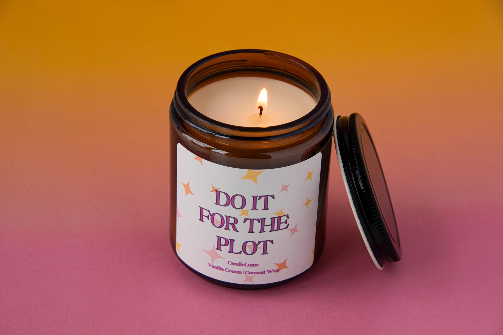 Do It For The Plot Candle / Funny Gift Idea / Coconut Wax Candles / Retro Candle / Home Decor / New Home Gifts