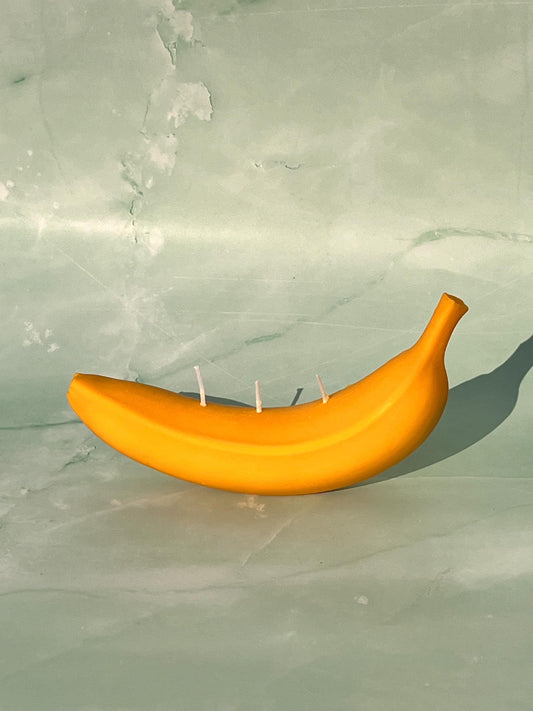 Banana Candle: Handcrafted Beeswax Funny Food Candle