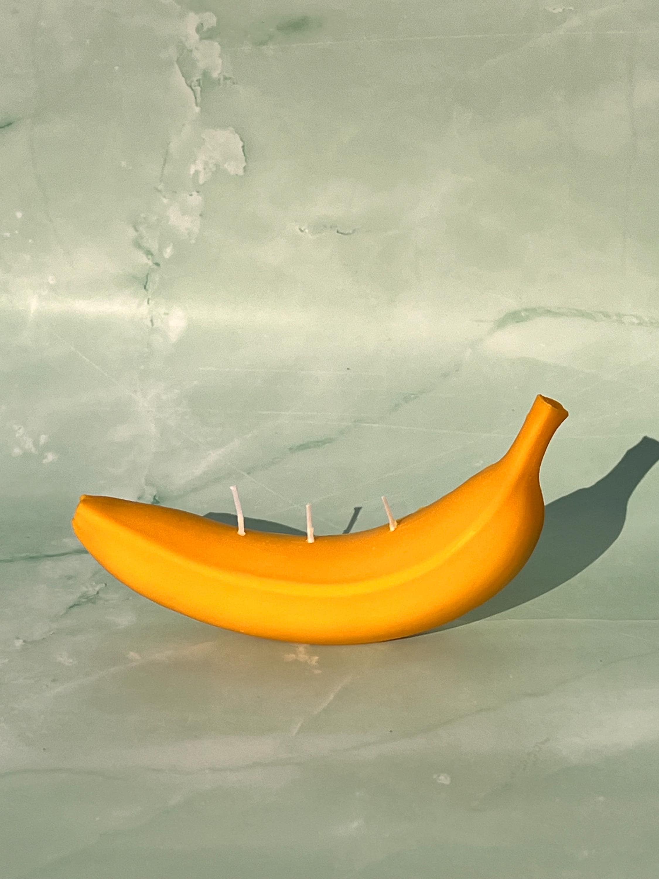 Banana Candle: Handcrafted Beeswax Funny Food Candle