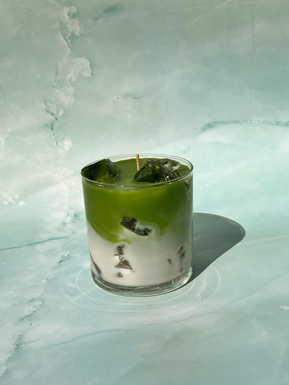 Iced Matcha Latte Candle / Matcha Candle / Matcha Lovers / Tea Candle / Drink Candle / Beautiful Candle / Unique Candle
