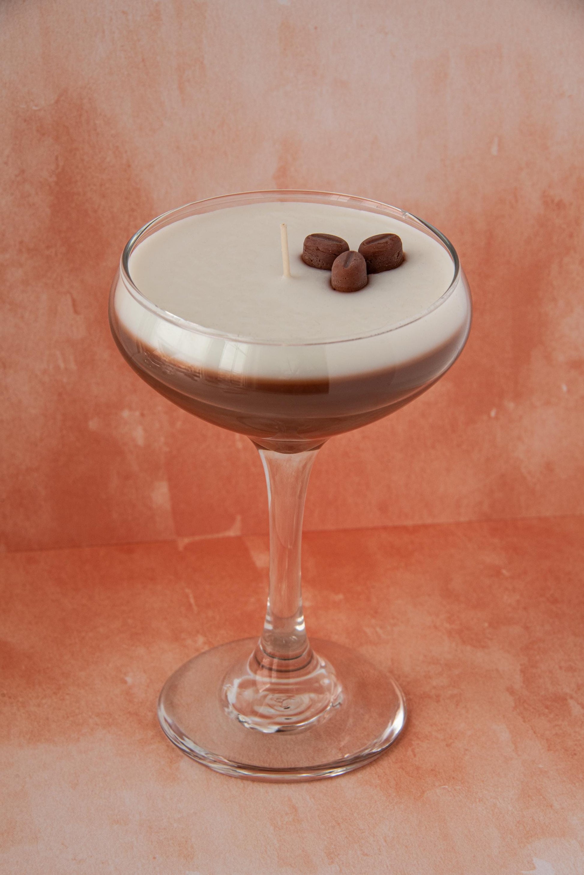 Espresso Martini Candle Tall Stem Coupe Glass