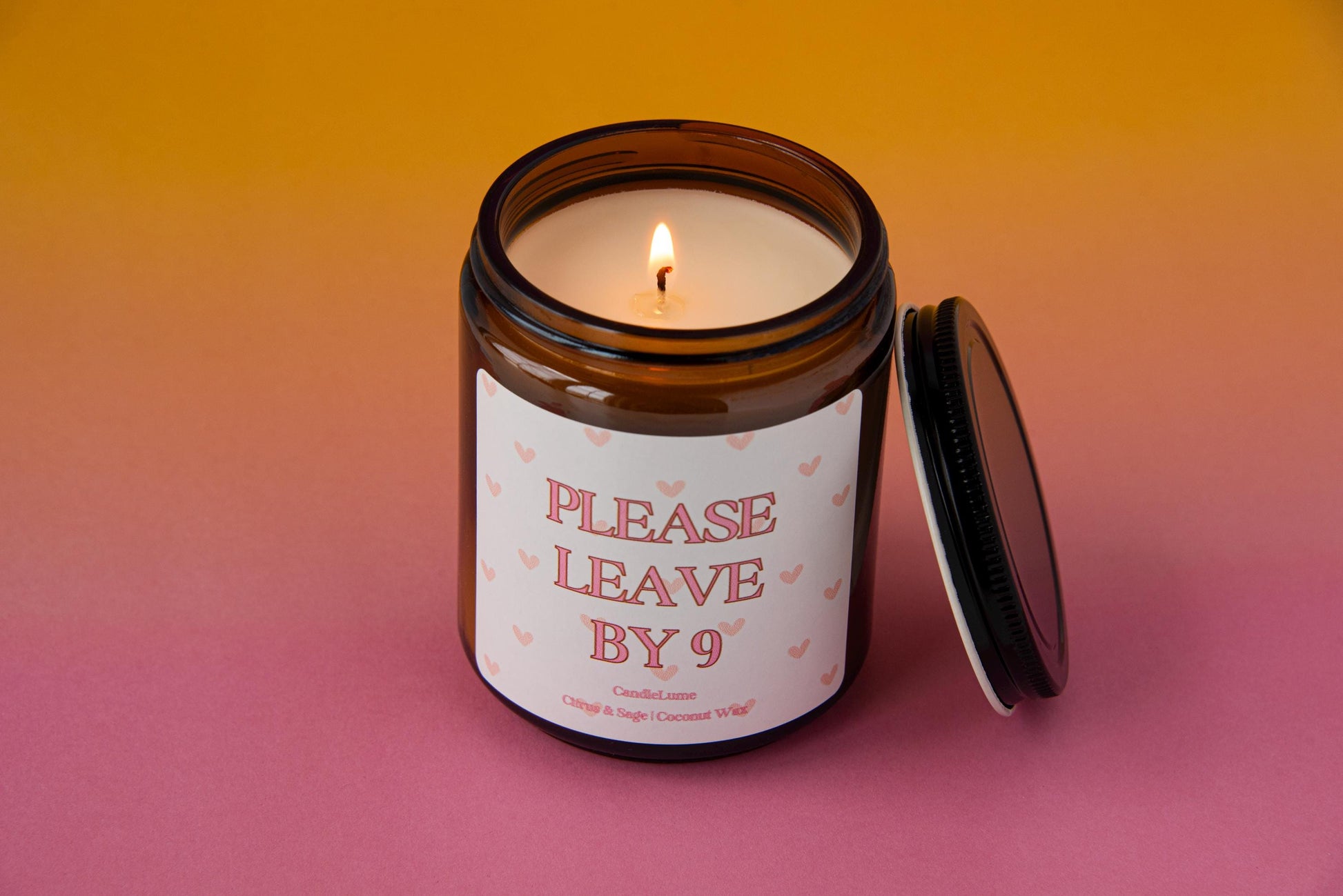 Please Leave By 9 Candle / Funny Candle / Coconut Wax Candles / Home Decor Ideas / Y2K Candle / New Home Gifts