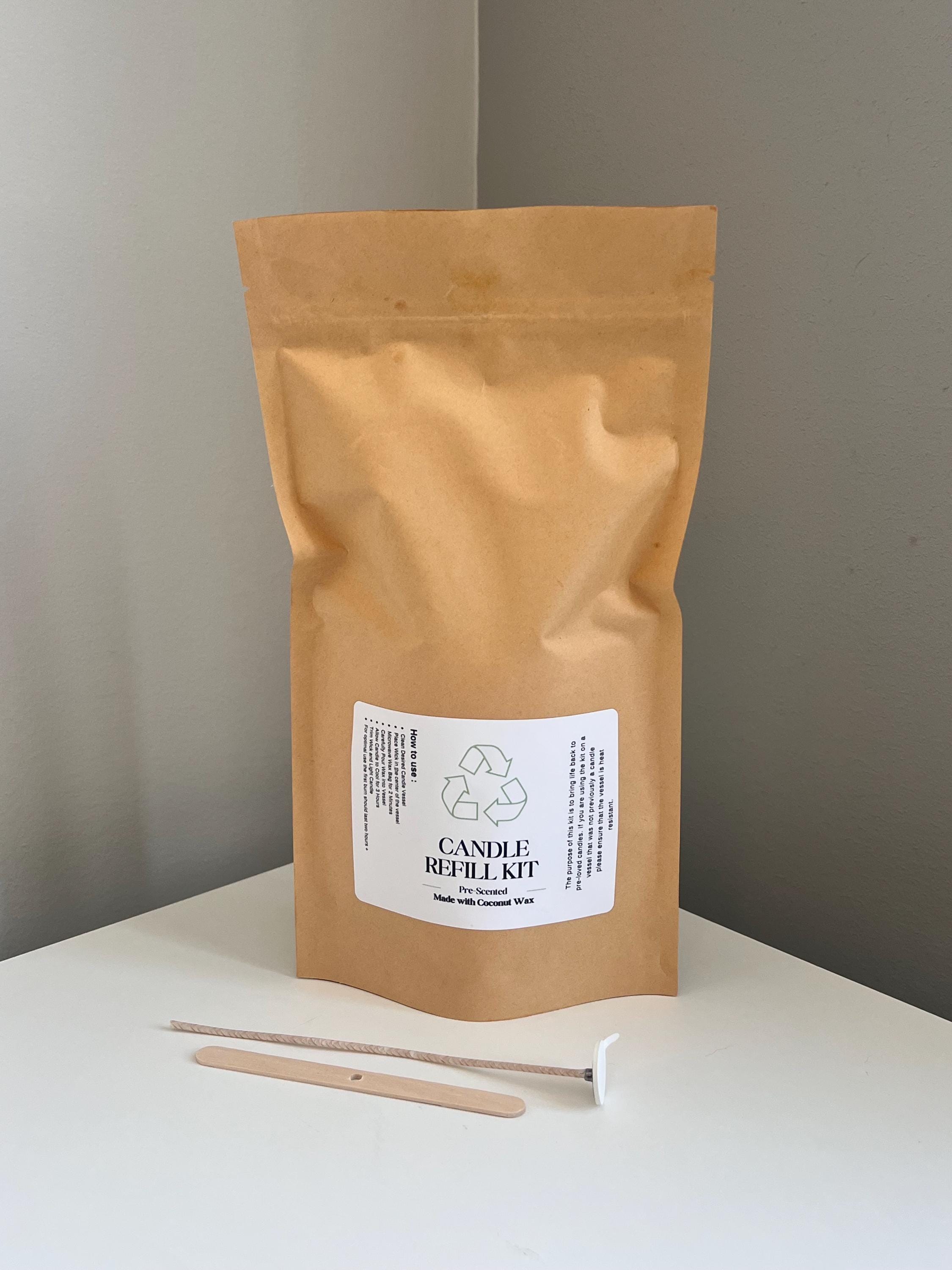 Coconut Wax Candle Refill Kit: Recycle Old Candles