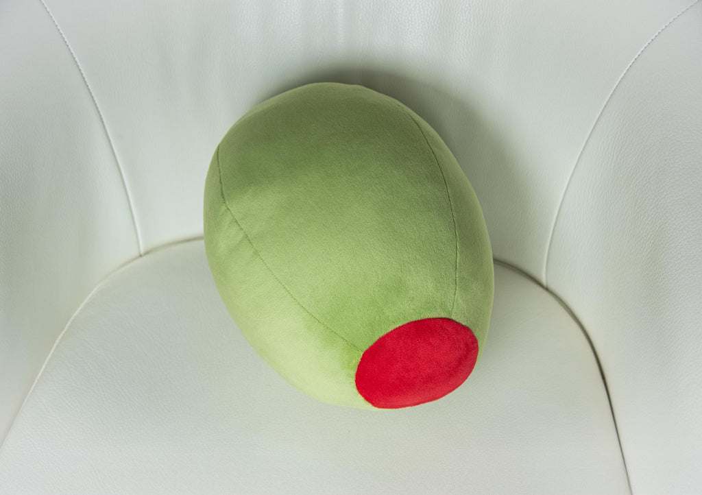 Olive Plush Pillow: Martini Lover Gift / Realistic Olive Cushion / Fun Food Shaped Decor / Cozy Throw Pillow / Quirky Home Accents / Pimento