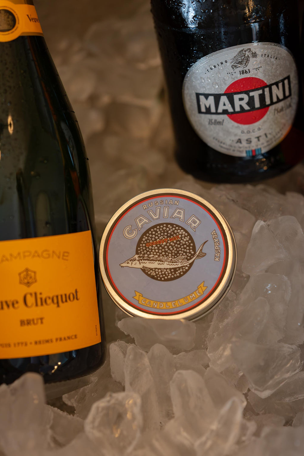 Caviar Tin Candle - Luxe Novelty Candle In Metal Tin | Elegant Food Candle Gift | Handmade Coconut Wax Candle for Home Decor & Gifting