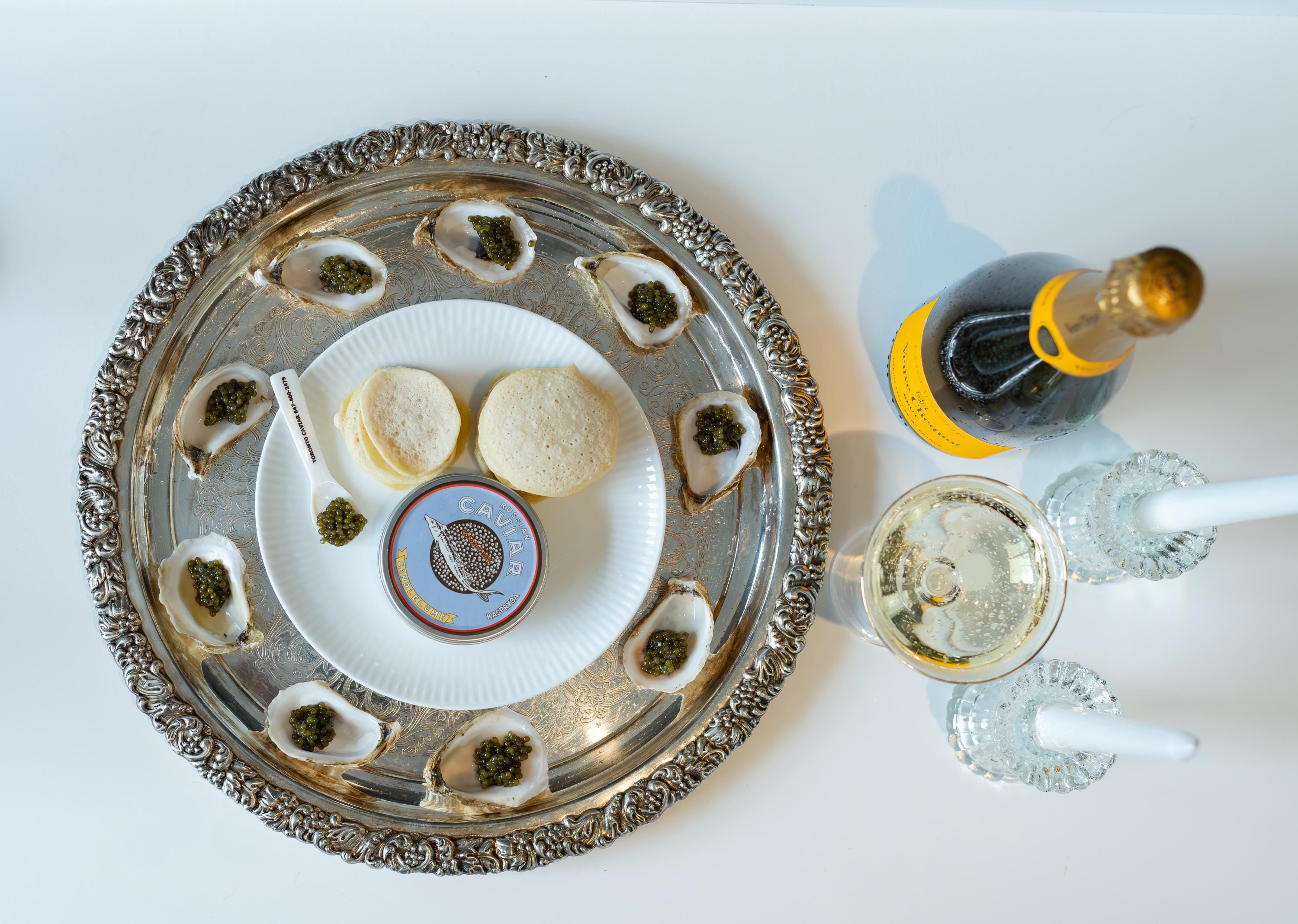 Caviar Tin Candle - Luxe Novelty Candle In Metal Tin | Elegant Food Candle Gift | Handmade Coconut Wax Candle for Home Decor & Gifting