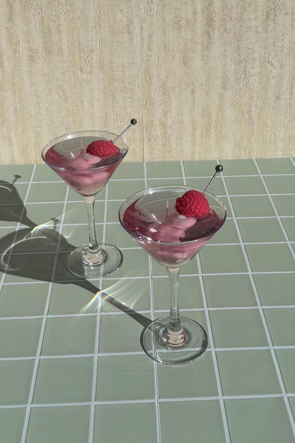 Lychee Martini Candle: Reusable Glass, Coconut Wax