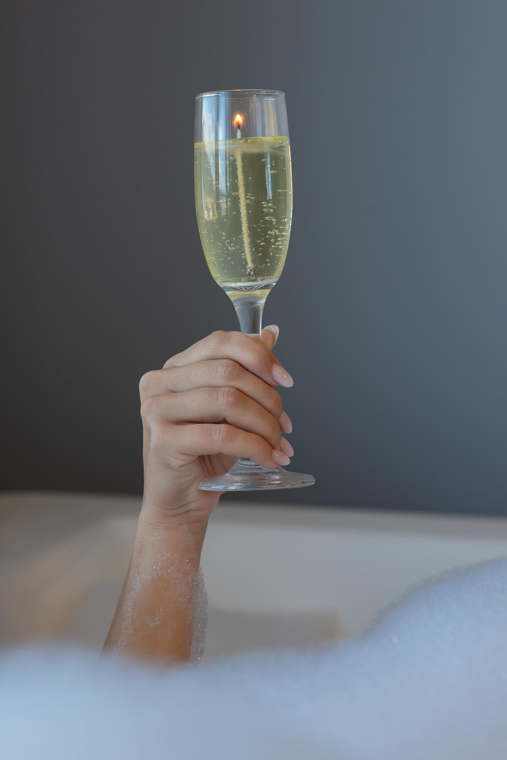 champagne glass candle / gel wax candle / champagne showers / sparkling wine candle / drink candles