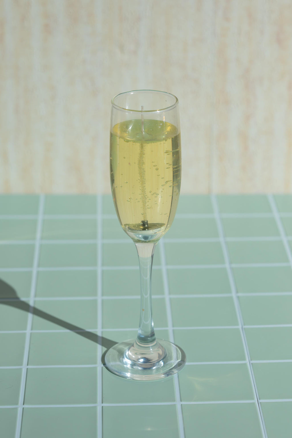 champagne glass candle / gel wax candle / champagne showers / sparkling wine candle / drink candles
