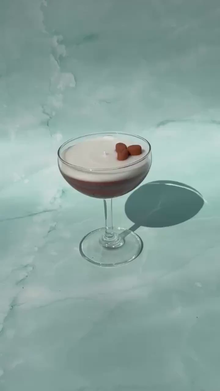 Espresso Martini Candle: Roasted Coffee Scent, Coupe Glass