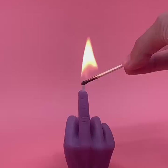 Mini Middle Finger Candle: Handcrafted Beeswax Funny Candle
