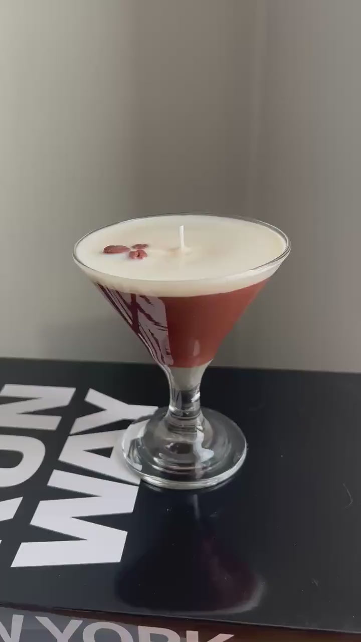 Espresso Martini Candle Realistic Stemless / Coffee Candle / Espresso Martini Lovers / Espresso Lovers