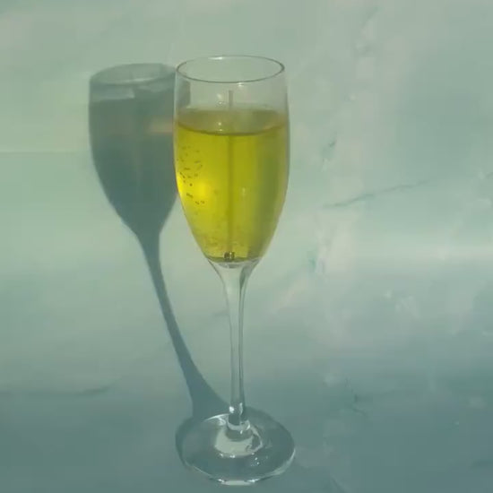 champagne glass candle / gel wax candle / champagne showers / sparkling wine candle / drink candles