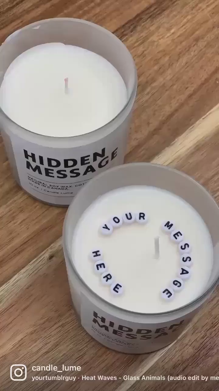 Hidden Message Candle: 10 oz Soy Wax Jar Candle