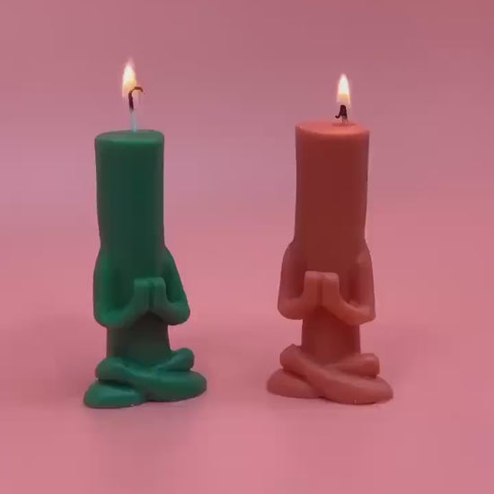 Yoga Pillar Candle / Yoga Candle / Yogi / Namaste  / Pillar Candle / Yoga Lovers / Cute Candle