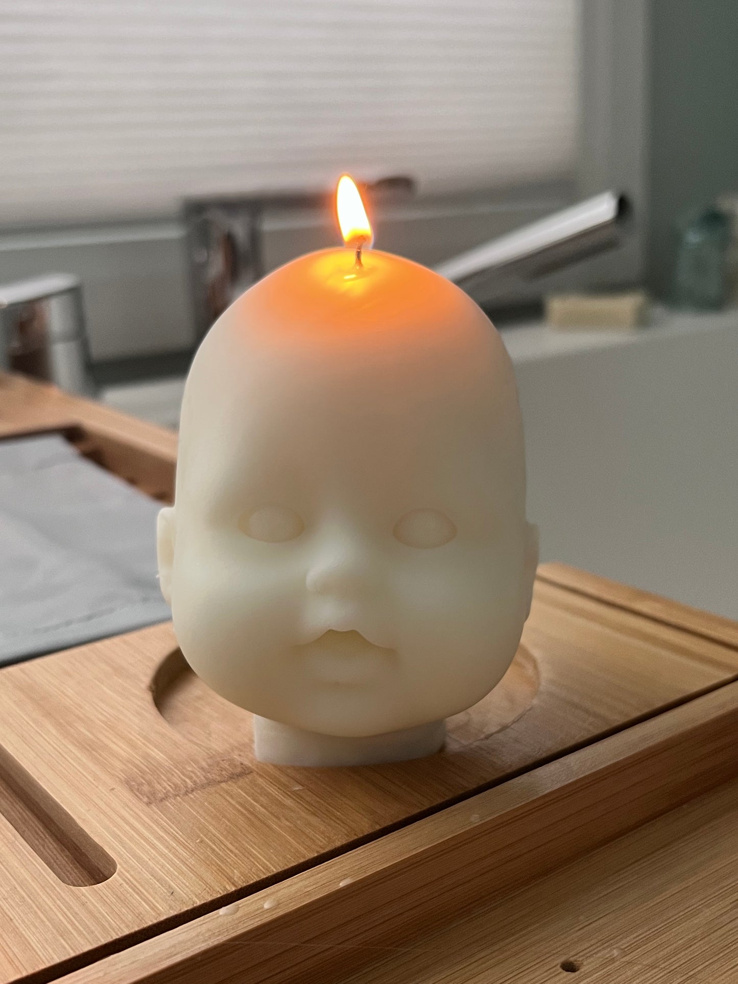 Creepy Baby Head Candle