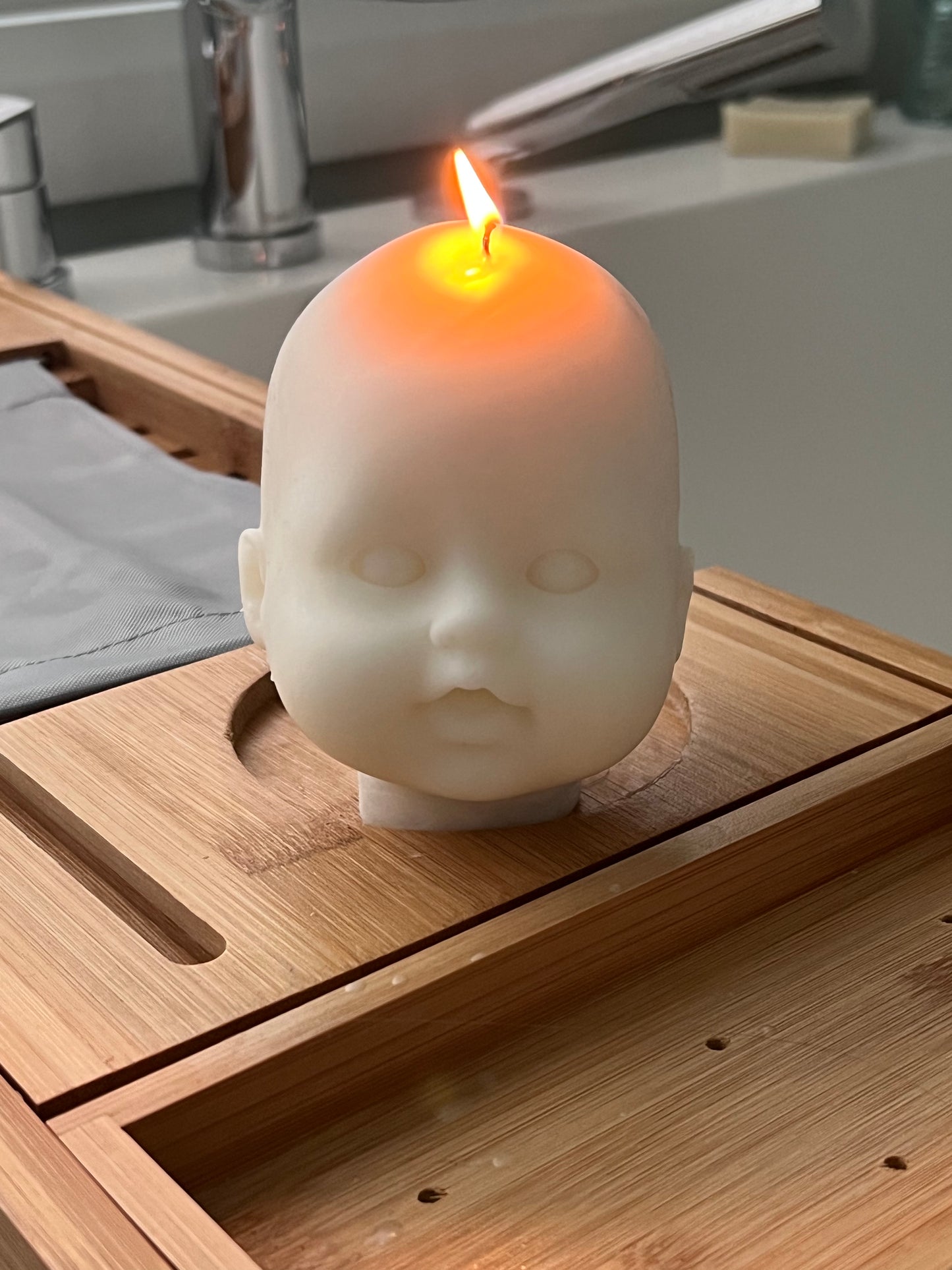 Creepy Baby Head Candle