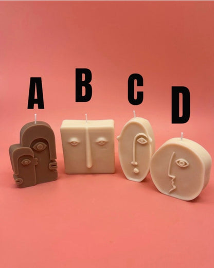 Abstract Faces Candle