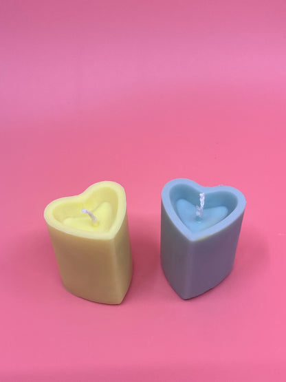 Heart Shaped Pillar Candle