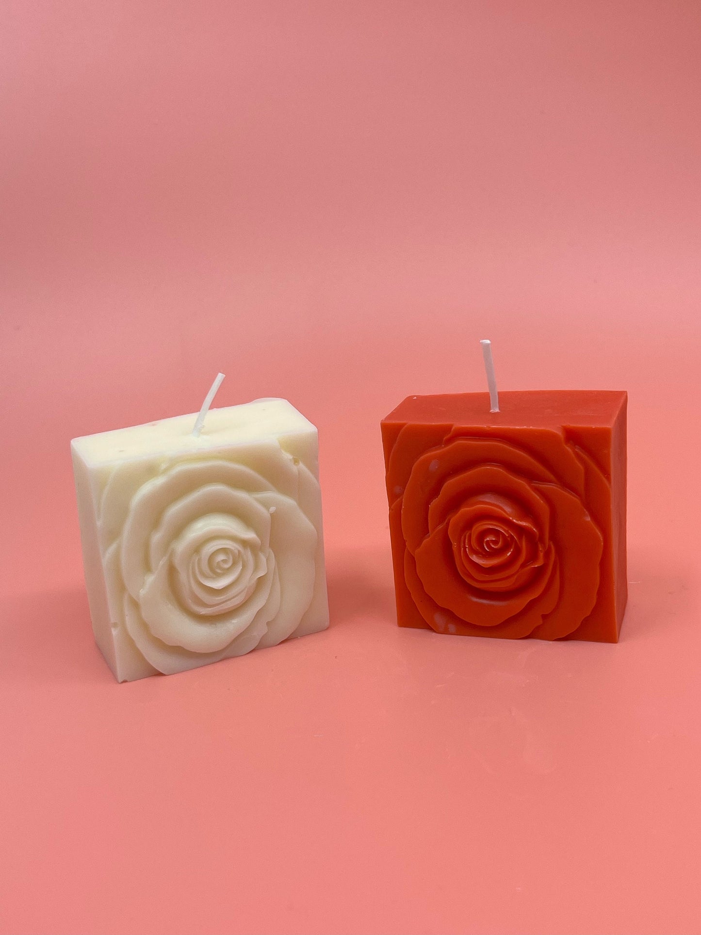 Square Rose Candle