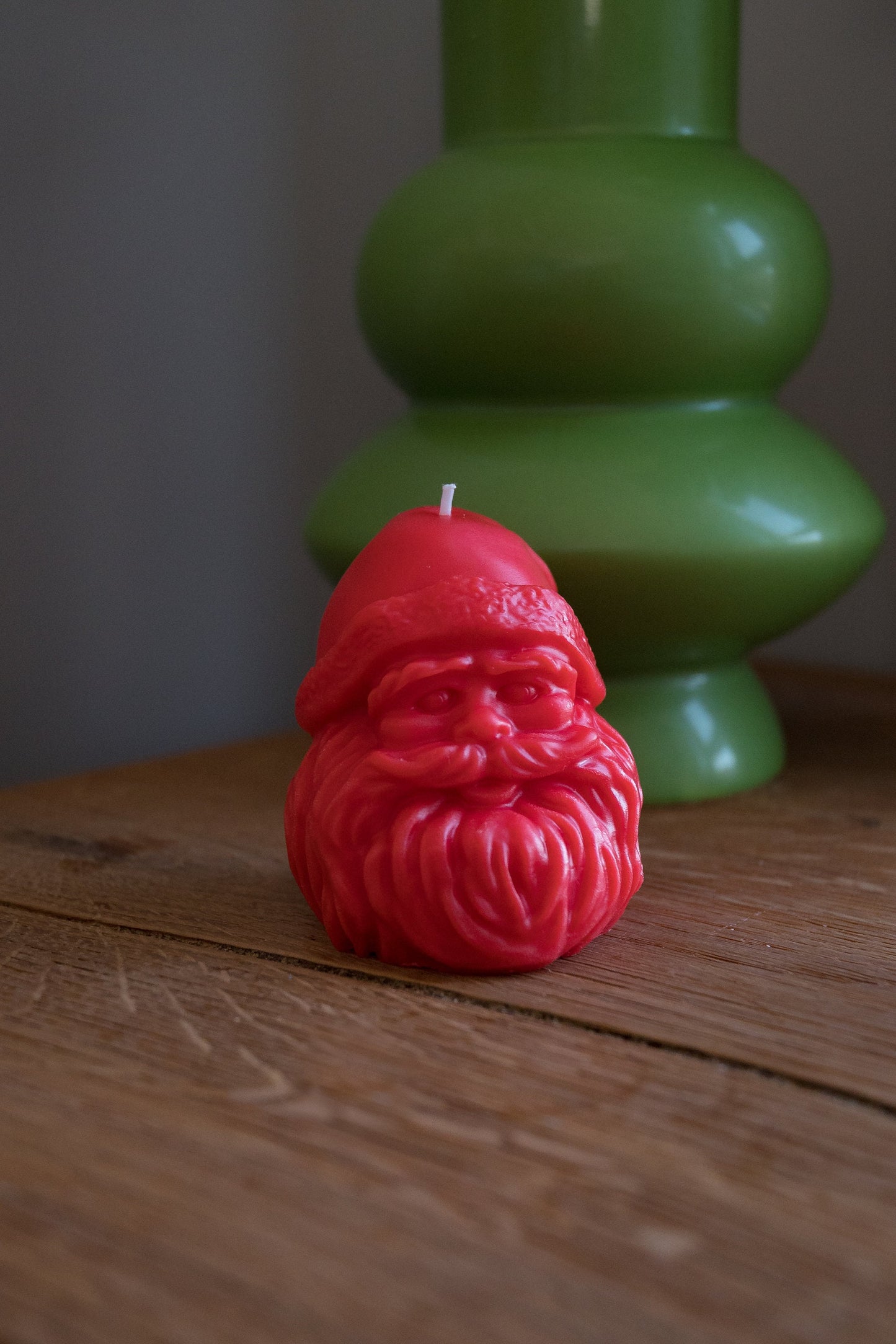 Santa Head Candle