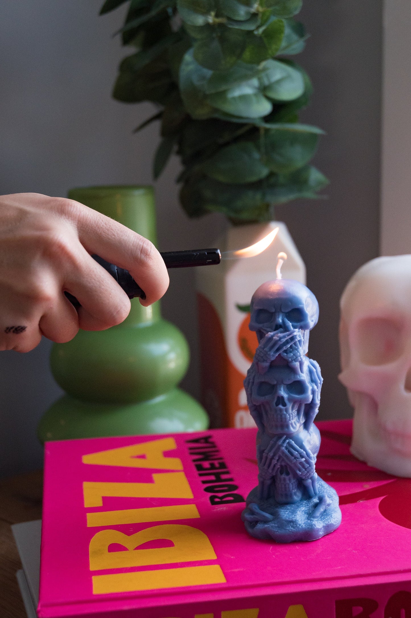 Speak No Evil, Hear No Evil, See No Evil Skeleton Candle