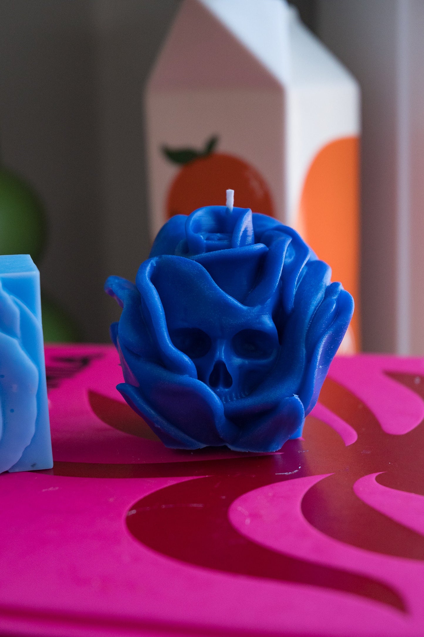 Skull Rose Candle