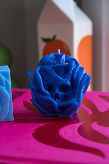 Skull Rose Candle
