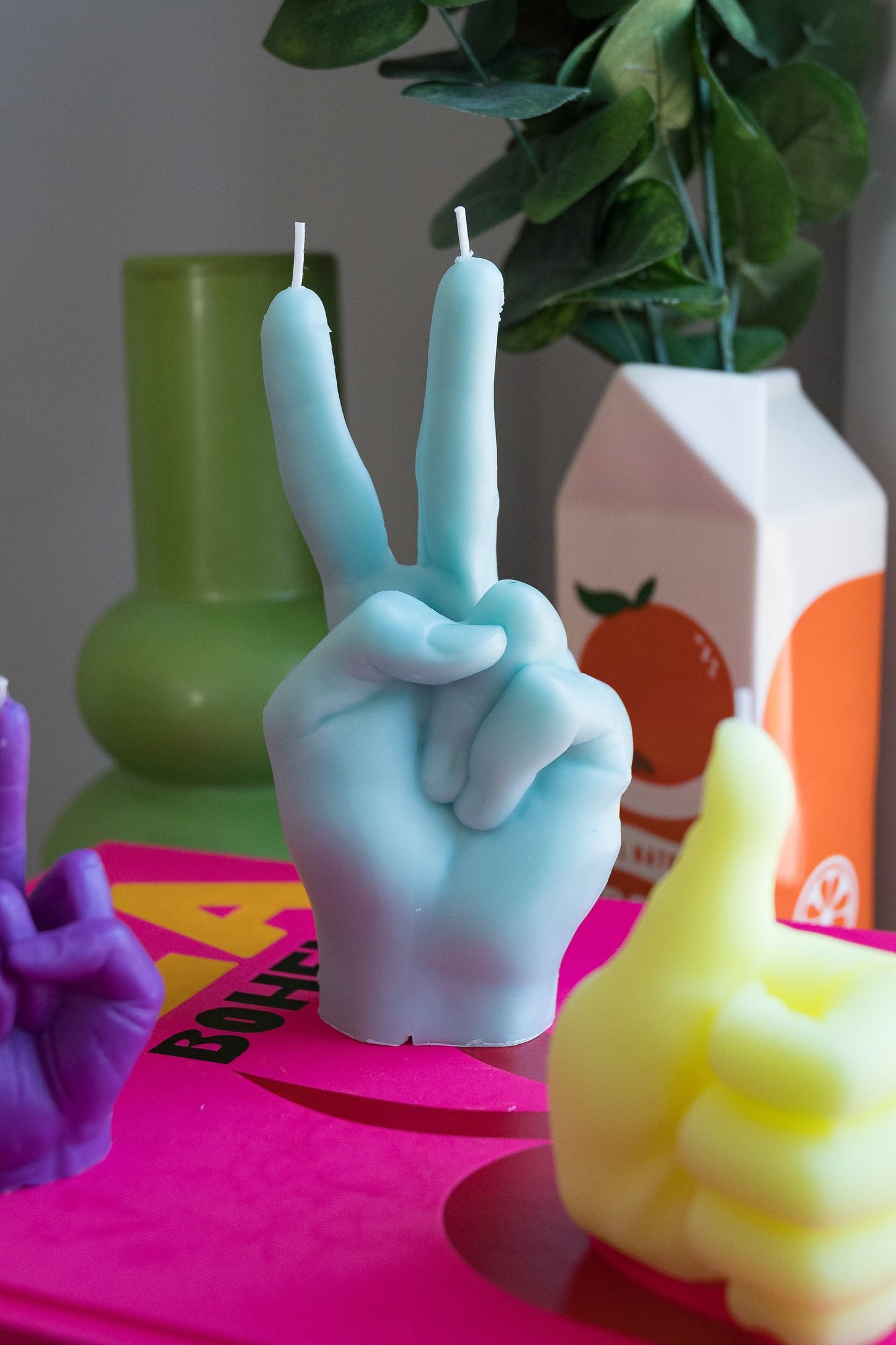 Peace Sign Candle / Hand Gesture / Peace Candle / Peace and Love / Gift Ideas / Holiday Gifts / Home Decor / Aesthetic Candle /Hippie Candle