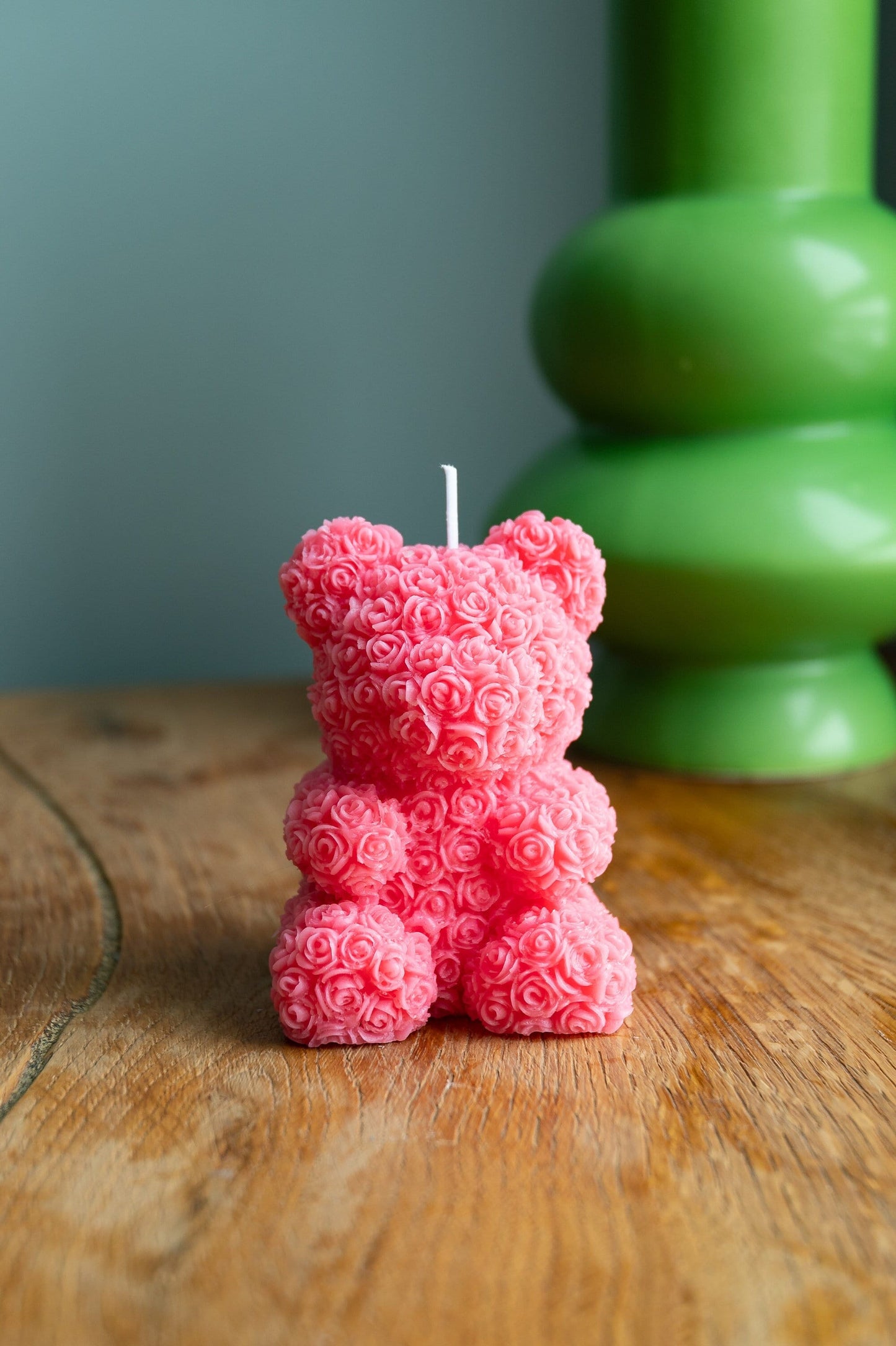 Rose Bear Candle / Valentines Candle / Bear Candle / Roses Candle / Bouquet Candle / Beautiful Candle
