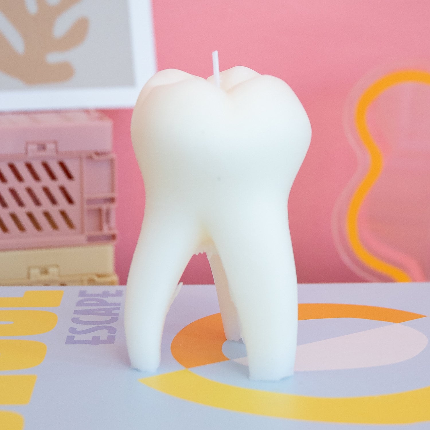 Large Tooth Candle / Giant Tooth / Unique Candles / Pillar Candles / Edgy Candles / Dentist / Dentistry